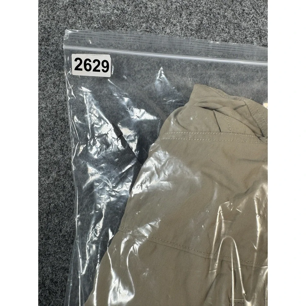 The North Face Men's L Convertible Zip-Off Hiking Pants Khaki Belted Outdoor